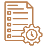 Process optimization icon with checklist