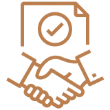 Handshake and agreement icon